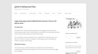 
                            6. Login sharing to end - JohnF's Rehearsal Files