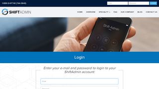 
                            9. Login - Shift Admin - Scheduling Software that Works