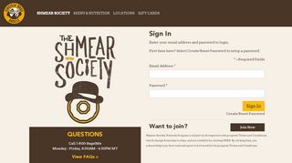 
                            1. Login - Shmear Society - Einstein Bros. Bagels