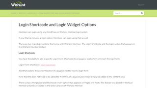 
                            4. Login Shortcode and Login Widget Options | WishList ...