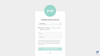 
                            1. Login / Sign up | Gengo