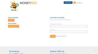 
                            2. Login / Sign Up - MoneyBee Login