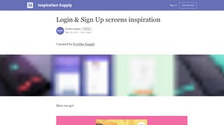 
                            9. Login & Sign Up screens inspiration - Inspiration Supply - Medium