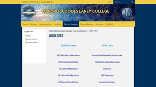 
                            1. Login Sites - Oxford Schools Early College