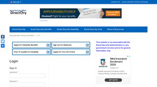 
                            8. Login - Social Security Office