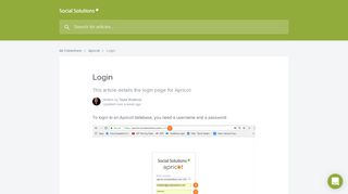 
                            6. Login | Social Solutions Help Center