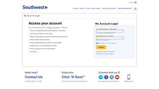 
                            4. Login - Southwest Airlines