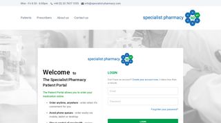 
                            1. Login | Specialist Pharmacy Portal