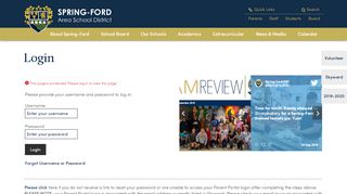 
                            2. Login - Spring-Ford Area School District