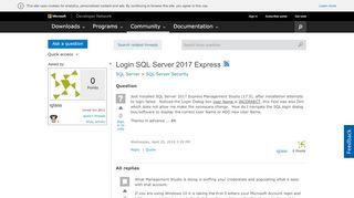 
                            2. Login SQL Server 2017 Express - MSDN - Microsoft