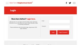 
                            7. Login - State Farm Neighborhood Assist® 2019