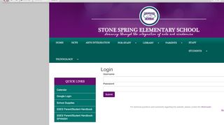 
                            7. Login - Stone Spring Elementary School