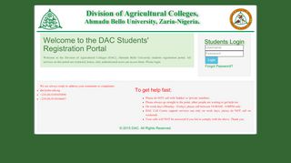 
                            6. Login Student Portal - Ahmadu Bello University