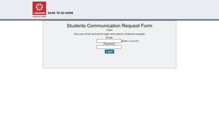 
                            5. Login - Students Communication Request Form