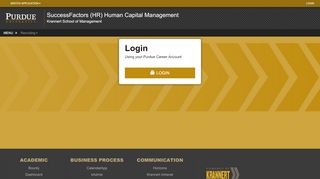 
                            5. Login - SuccessFactors (HR) Human Capital ... - Purdue University