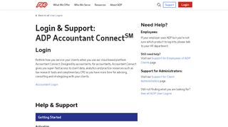 
                            1. Login & Support | ADP Accountant Connect