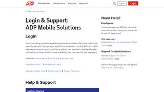 
                            9. Login & Support | ADP Mobile | Mobile Login for Pay Stubs, W2