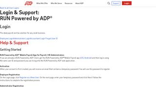 
                            2. Login & Support | ADP RUN Login for Employees …