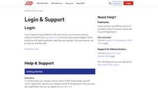 
                            9. Login & Support | MyADP