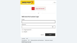 
                            10. Login - Swiss Post - account.post.ch