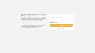 
                            7. Login | Syncfusion Recruitment Portal