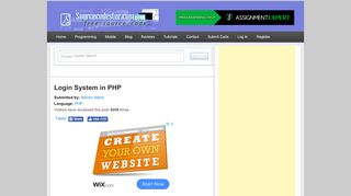 
                            2. Login System in PHP | Free Source Code & Tutorials