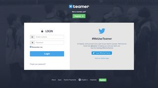 
                            2. Login - Teamer