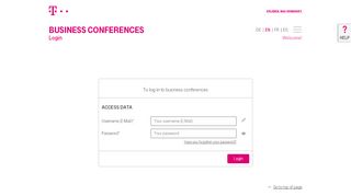 
                            4. Login | Telekom conferences