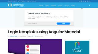 
                            6. Login template using Angular Material - CodersHood