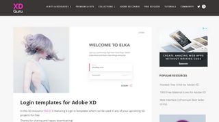 
                            3. Login templates for Adobe XD - XDGuru.com