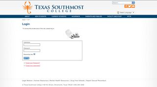 
                            4. Login - Texas Southmost College