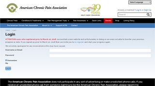 
                            9. Login - The American Chronic Pain Association