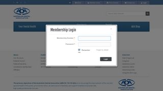 
                            8. Login - The Australian Dental Association