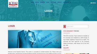 
                            7. Login | The ICFAI University Tripura | Full-time …