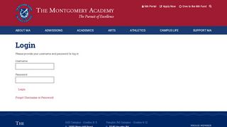 
                            4. Login - The Montgomery Academy