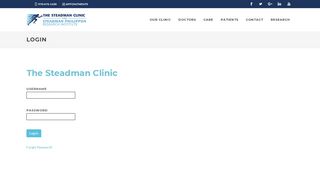 
                            5. Login - The Steadman Clinic