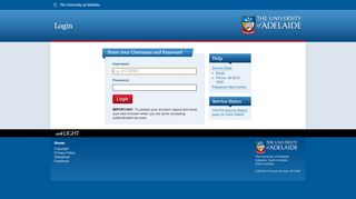 
                            2. Login - The University of Adelaide