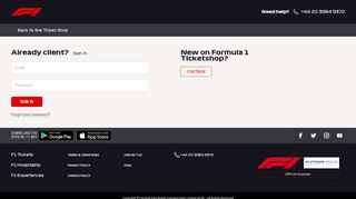 
                            4. Login - tickets.formula1.com