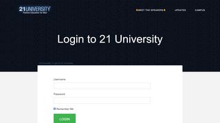 
                            9. Login to 21 University