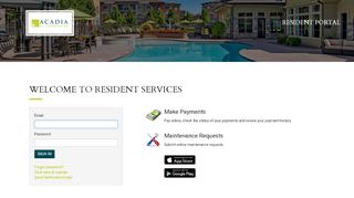 
                            2. Login to Acadia at Cornerstar Apartments Resident Services | Acadia ...