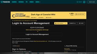 
                            7. Login to Account Management | Dark Age of Camelot Wiki | Fandom ...