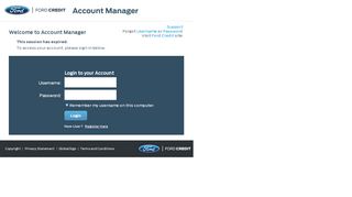 
                            3. Login to Account Manager - credit.ford.com