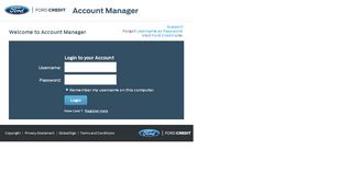 
                            3. Login to Account Manager - Official Site of Ford Credit.