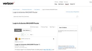 
                            9. Login to Actiontec MI424WR Router - Verizon Fios …