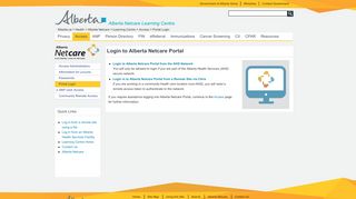 
                            6. Login to Alberta Netcare Portal, Netcare Learning Centre