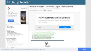 
                            4. Login to Alcatel-Lucent I-240W-Q Router - SetupRouter