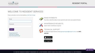 
                            6. Login to Algonquin Square Apartment Homes Resident Services ...