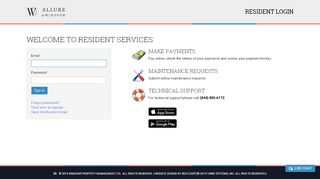 
                            5. Login to Allure by Windsor Resident Services | Allure by Windsor