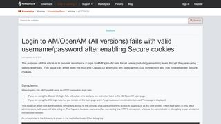 
                            5. Login to AM/OpenAM (All versions) fails with valid username ...