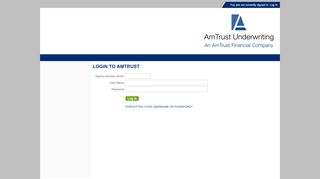 
                            6. Login to AmTrust - AmTrust Underwriting